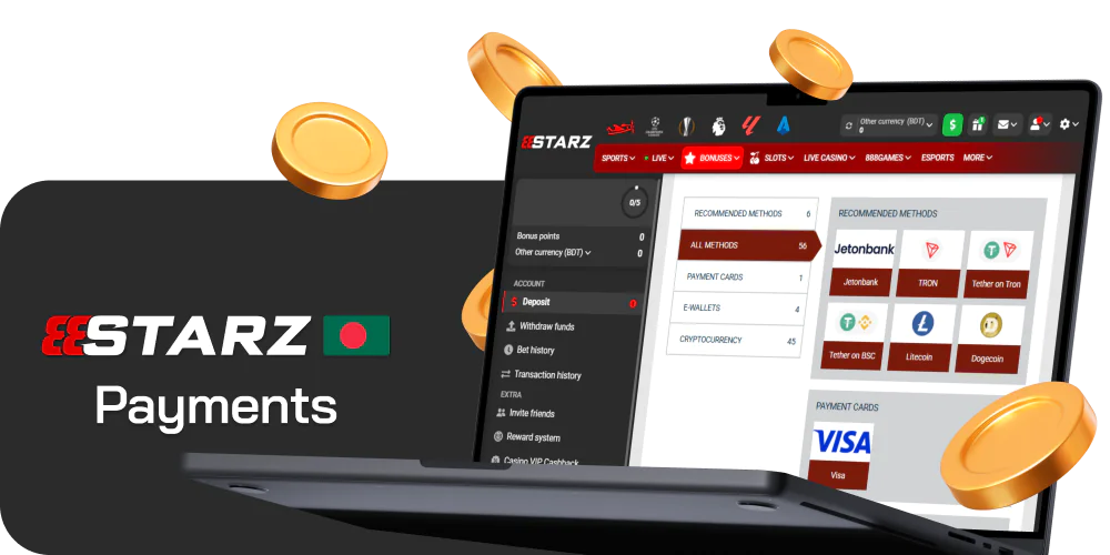 Payment oportunities at 888starz in Bangladesh